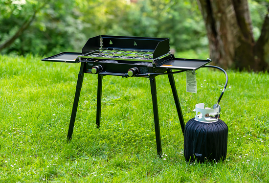 The All-American Cookout Bundle: Princeton 2 Burner Stove + Tank Cover